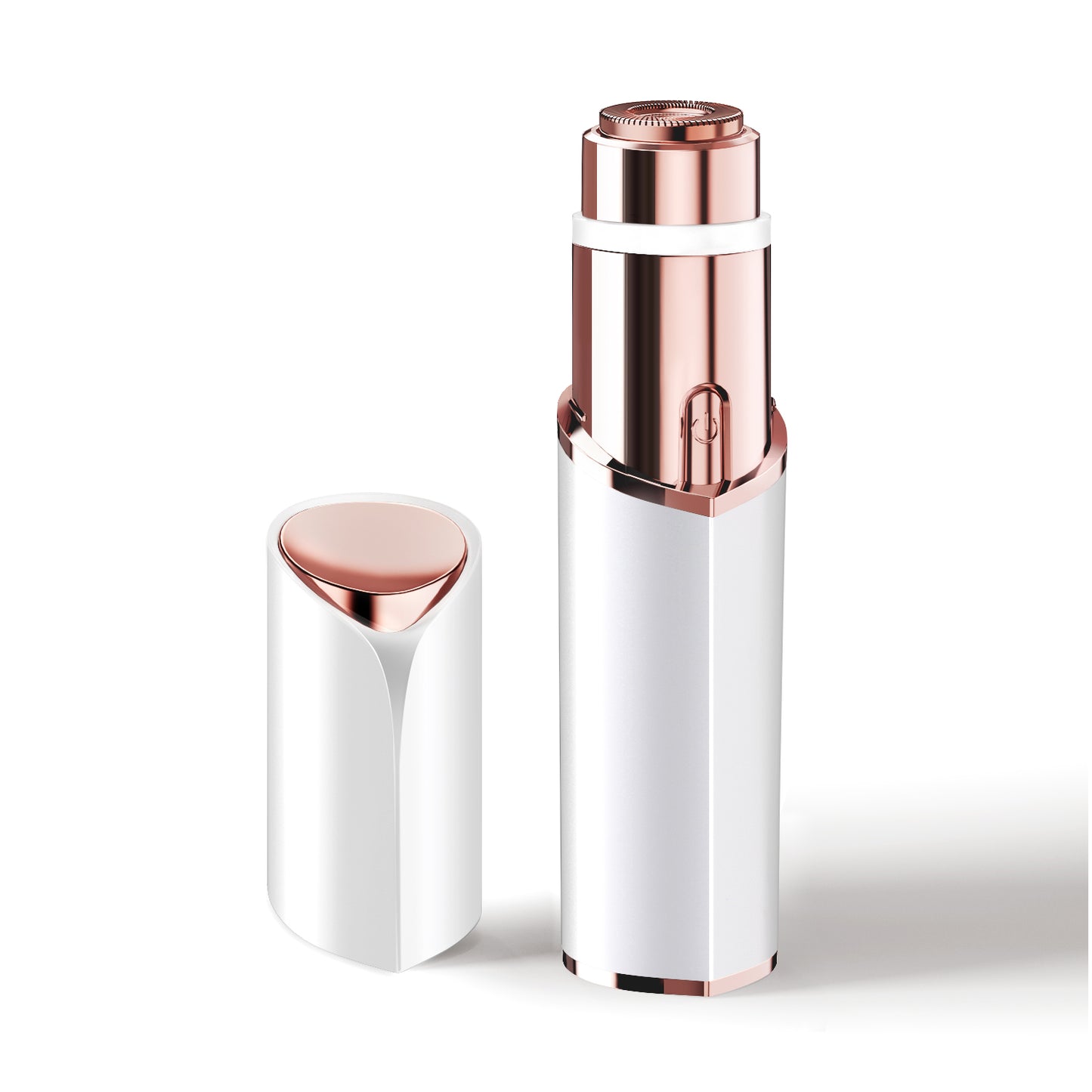 Facial Hair Remover for Women, Face Hair Trimmer, Rechargeable Women's Facial Shaver, Painless Lady Shavers for Women for Face Hair and upper Lips, Peach Fuzz, Bikini Body-White