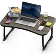 Foldable Lap Desks for Laptop, 23.6-inch Portable Bed Tray Table, Laptop Desk for Working, Writing, and Eating (Black)