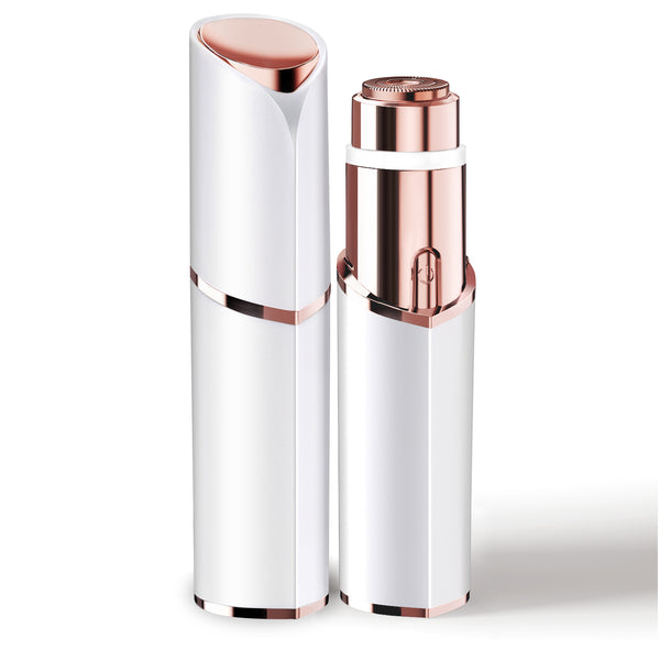 YOOVEE Facial Hair Remover for Women, Face Hair Trimmer, Rechargeable Women's Facial Shaver, Painless Lady Shavers for Women for Face Hair and upper Lips, Peach Fuzz, Bikini Body-White