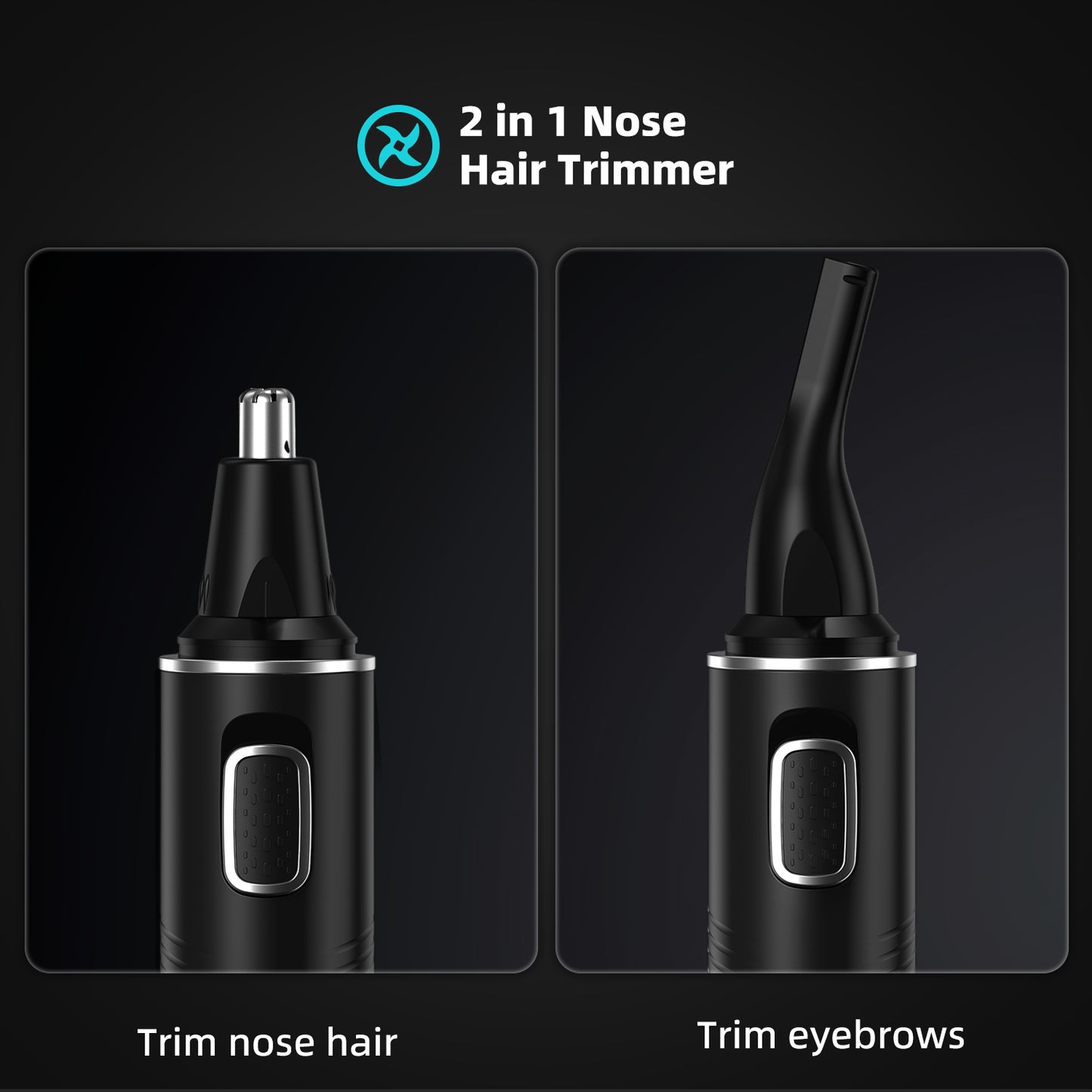 YOOVEE Rechargeable Ear and Nose Hair Trimmer for Men & Women, 2024 Professional Trimmer with Upgraded Dual Edge Blades, Removable & Waterproof Head, Mute Motor, and Cleaning Brush