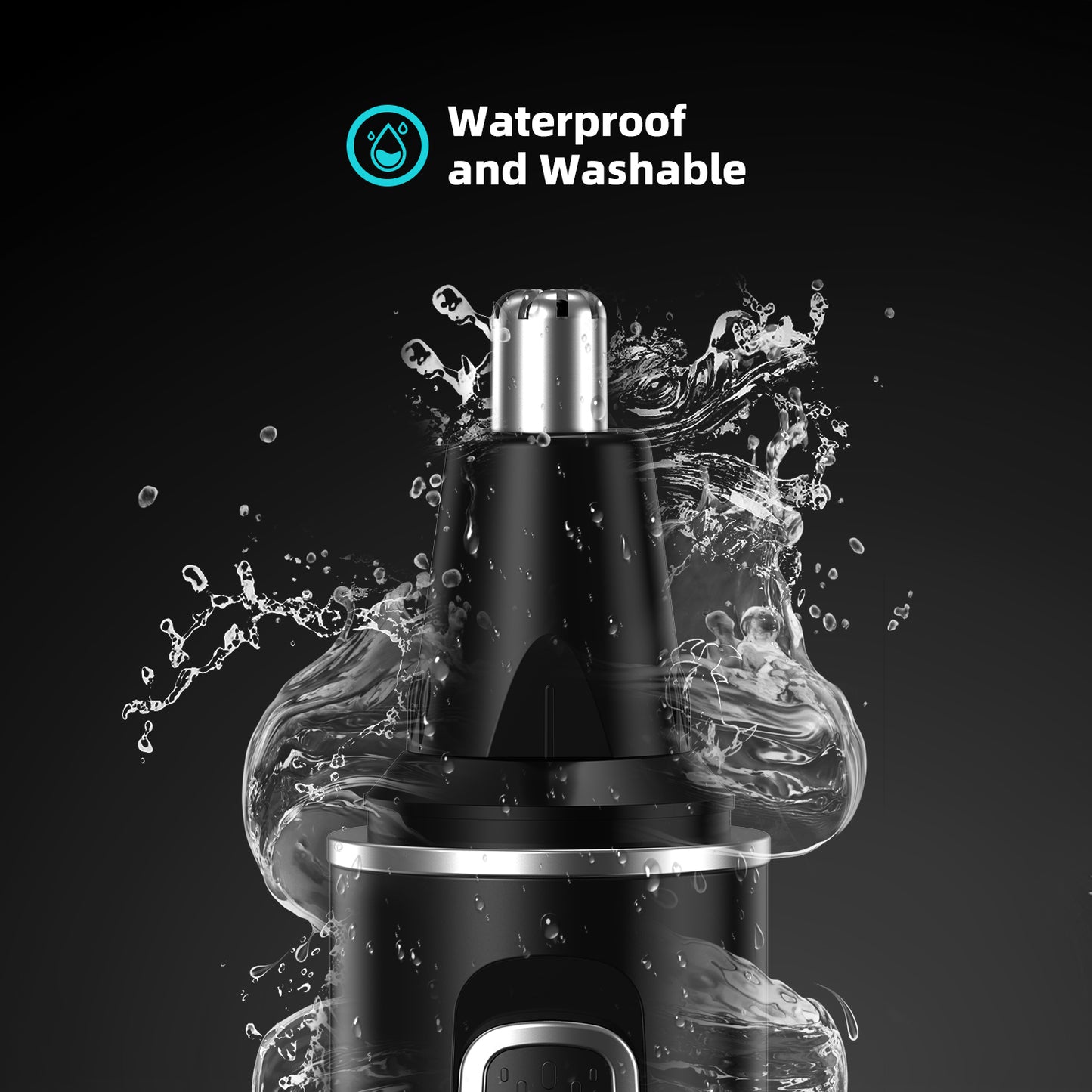 YOOVEE Rechargeable Ear and Nose Hair Trimmer for Men & Women, 2024 Professional Trimmer with Upgraded Dual Edge Blades, Removable & Waterproof Head, Mute Motor, and Cleaning Brush