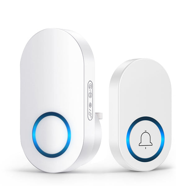 YOOVEE Wireless Doorbell Kit, 1 Receivers, 60 Ringtones, 4-Level Volume, Memory Function, IP44 Weatherproof - Easy Install for Home