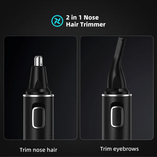 YOOVEE Rechargeable Ear and Nose Hair Trimmer for Men & Women, 2024 Professional Trimmer with Upgraded Dual Edge Blades, Removable & Waterproof Head, Mute Motor, and Cleaning Brush