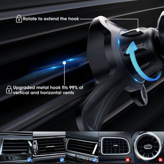 YOOVEE Magnetic Car Mount,360 Degree Rotation, Air Vent/Dashboard Magnetic Phone Mount,Strong Magnets,Car Accessories ,Compatible with Various Mobile Phone Models-Black