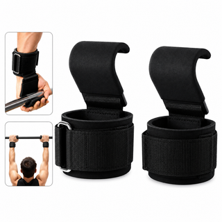 Lifting Straps, Wrist Straps for Weightlifting, Adjustable Weight Lifting Straps for Deadlifts, Rows & Shrugs, Gym Wrist Wraps for Strength Training, 1 Pair, Black