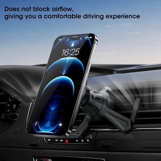 YOOVEE Magnetic Car Mount,360 Degree Rotation, Air Vent/Dashboard Magnetic Phone Mount,Strong Magnets,Car Accessories ,Compatible with Various Mobile Phone Models-Black