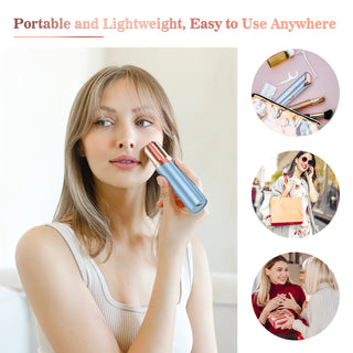 Yoovee Facial Hair Removal for Women, Portable Stylish Lady Shaver Rechargeable, Built-In LED Light, Best Electric Razors for Upper Lip, Chin, Mustache, Blue