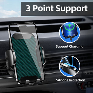 Car Phone Holder, 360° Rotatable Mobile Mount with Air Vent Clip for 4.0"-7.0" Phones, Green
