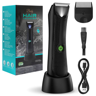 Father Day Gifts,Body Hair Trimmer for Men Women, Professional Brand yoovee Electric Groin Bikini Ball Shaver Razor, Fully Waterproof Ceramic Blade Pubic Hair Trimmer Clipper Body Groomer Kit