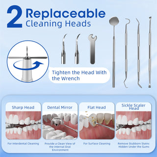Yoovee 7-in-1 Electric Tooth Cleaner Kit with Mirror, 2 Heads & 4 Modes, IPX7 Waterproof, Rechargeable