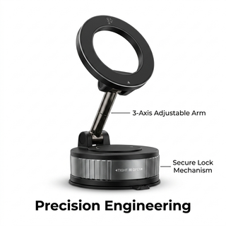 YOOVEE 2026 Upgraded Vacuum Magnetic Car Phone Holder 360°Reinforced Ultra Suction Cup Phone Mount for MagSafe Cell Phone Holders for Your Car/Gym/Mirror Mount for iPhone & Android